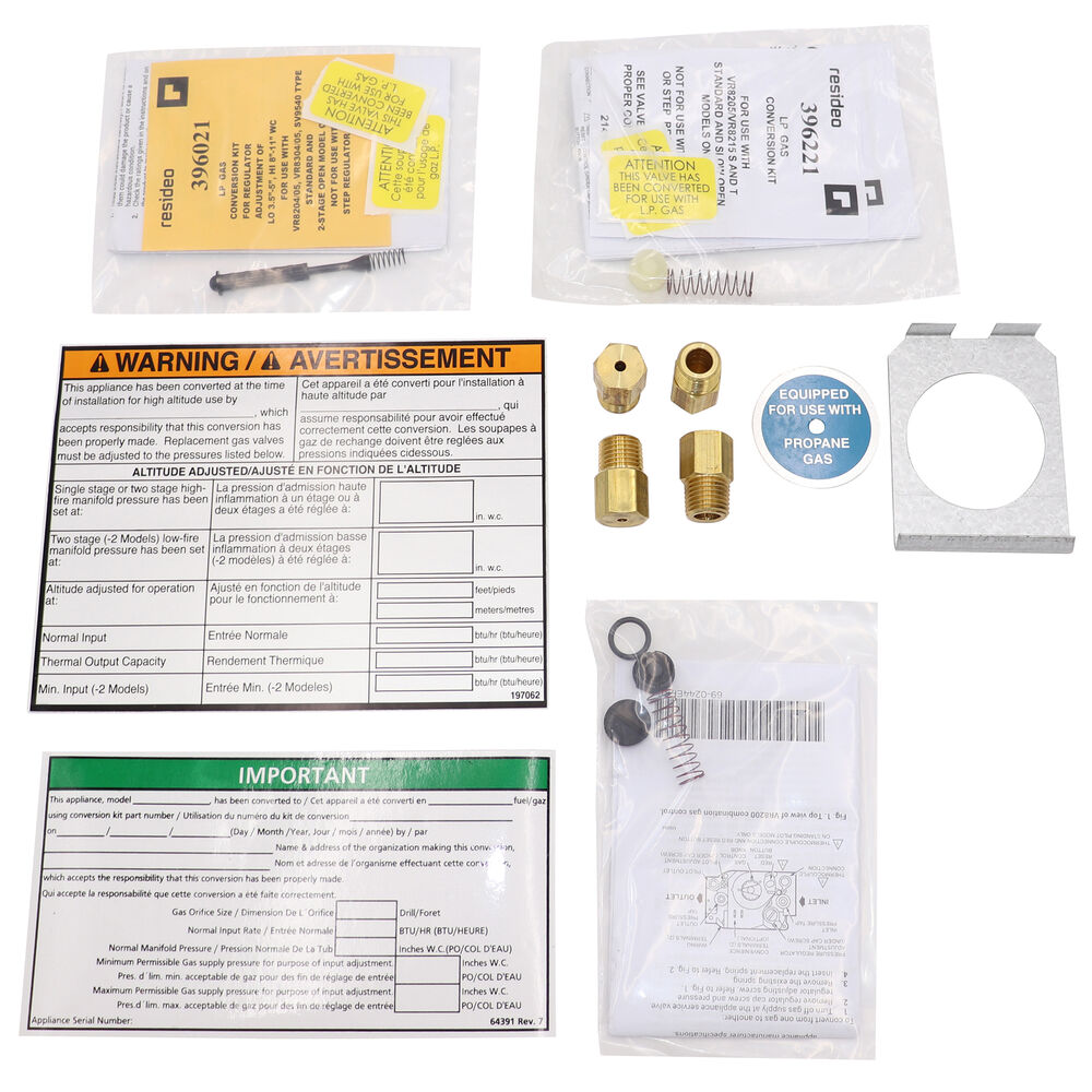 1036538R NG to LP Kit UD/UB 100/125