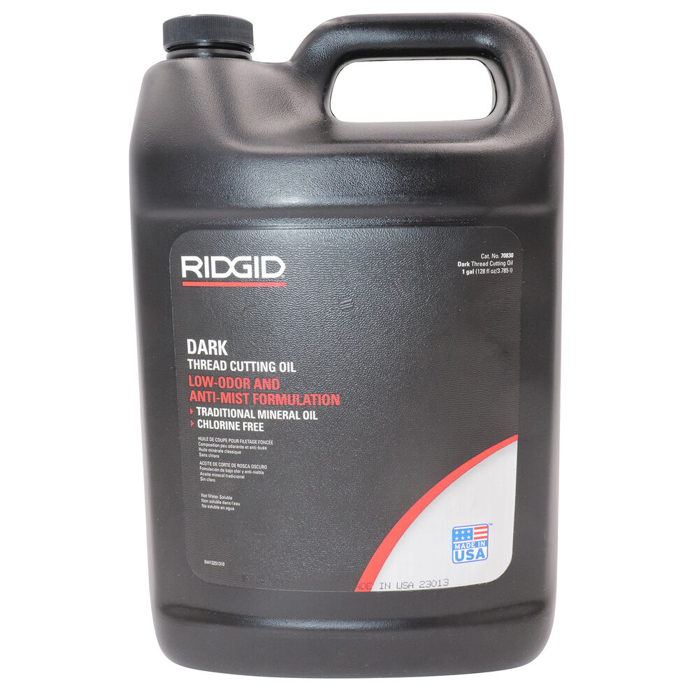 RIDGID® 70830 Dark Pipe Thread Cutting Oil, 1 gal Plastic Bottle, Mild Petroleum, Liquid, Black