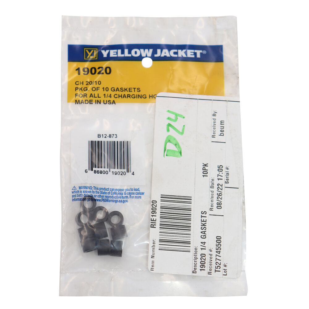 Yellow Jacket® 19020 Replacement Quick Coupler Gasket, Domestic
