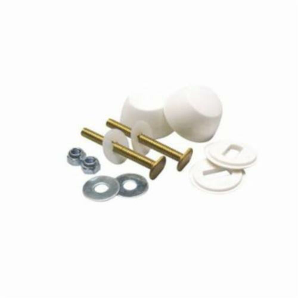 Harvey® 53008 Bolt Kit With Double Brass Nuts and Brass Washers" Clear Bag, 1/4x2-1/4 in, Brass