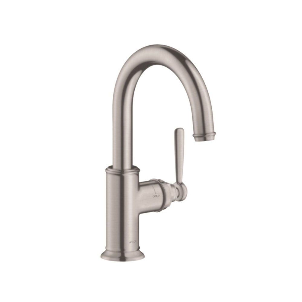 AXOR 16583801 Montreux Bar Faucet, 1.5 gpm, Steel Optik, 1 Handle, Domestic