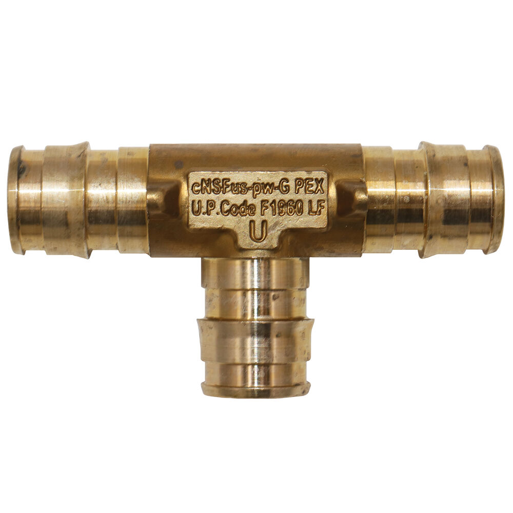 Uponor LF4705050 Tee, 1/2 in, F1960 Cold Expansion PEX, Brass