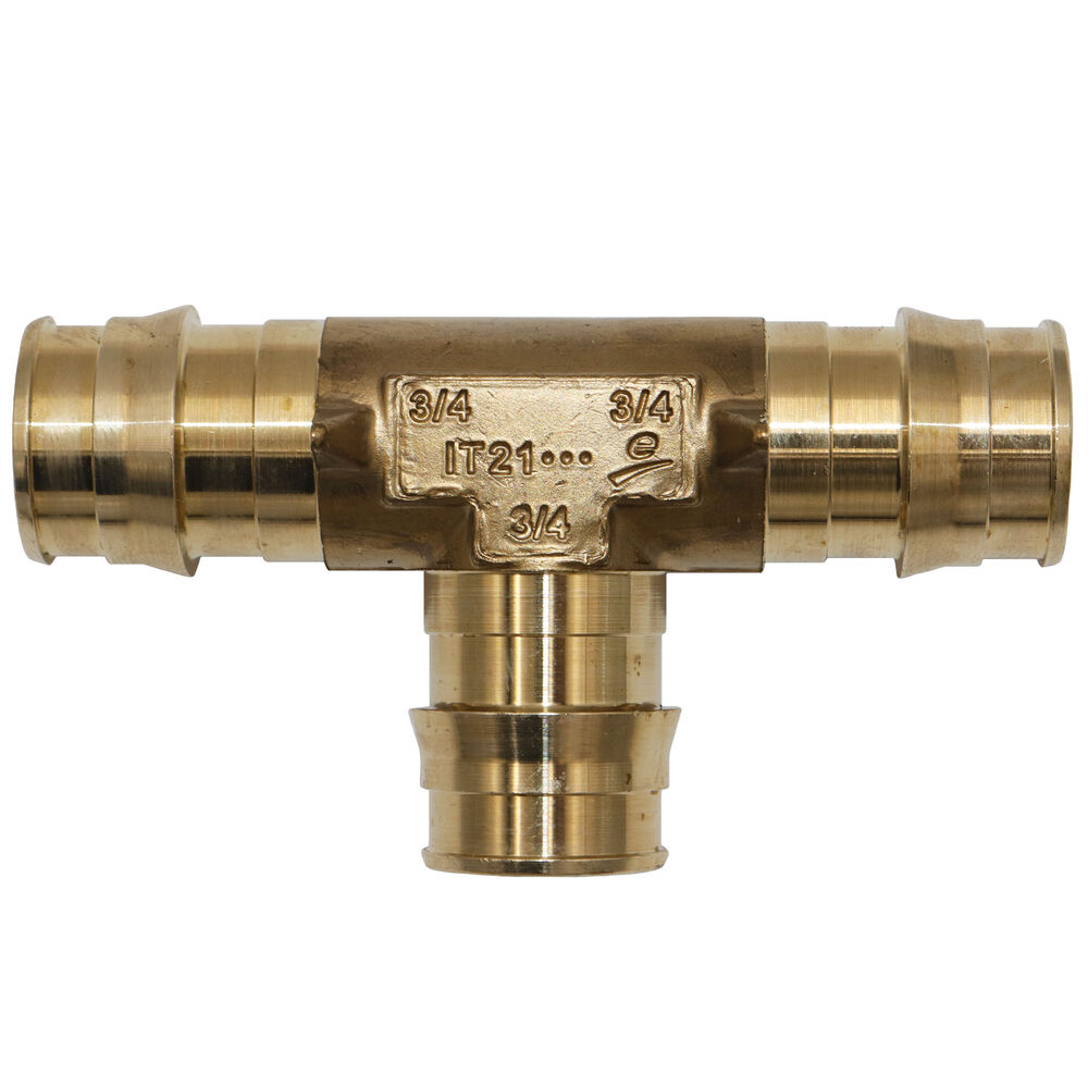 Uponor LF4707575 Tee, 3/4 in, F1960 Cold Expansion PEX, Brass