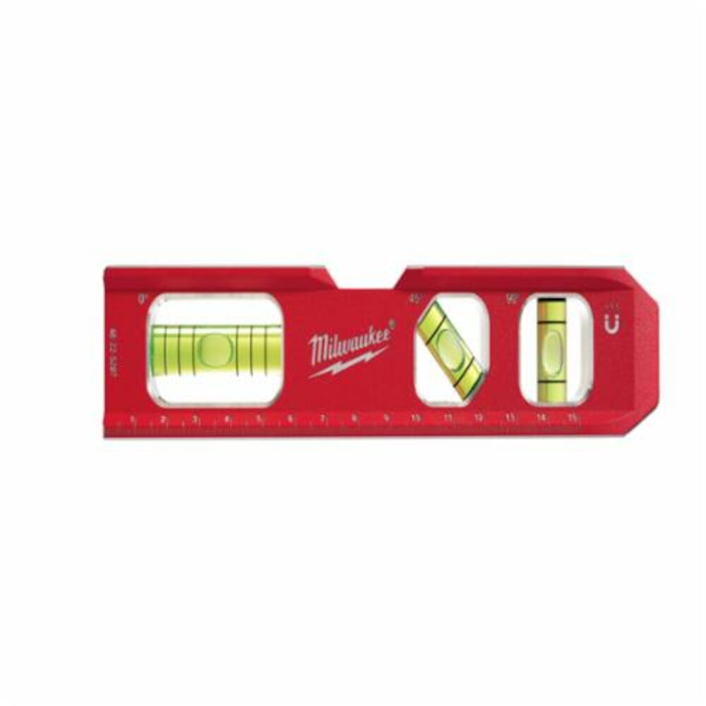 Milwaukee® Tool 48-22-5207 Billet Compact Torpedo Level, 7" L, 3 Vials, Plastic