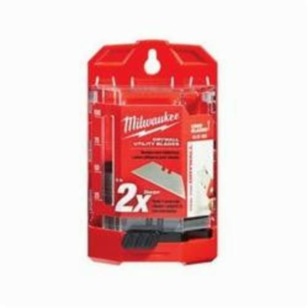 Milwaukee® Tool 48-22-1953 50-Piece Utility Knife Blade With Dispenser, Sharp Point/Straight Edge, Micro Carbide Metal