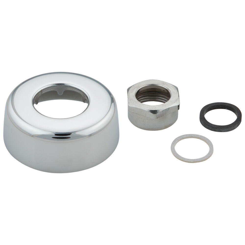 Commercial Instit Parts 3/4" Spud Nut, Washer, and Flange, Chrome