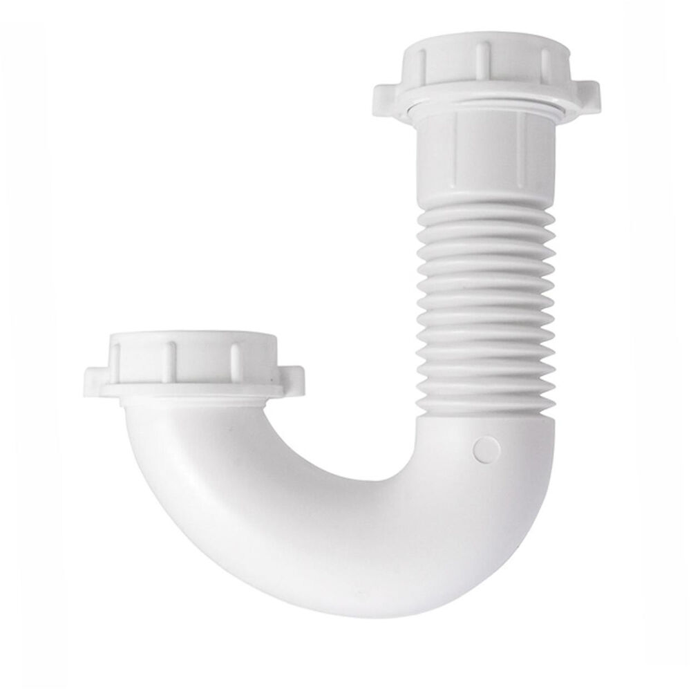 231-1506101 Flex-Correct,  J-Bend, 1-1/2 or 1-1/4" Nominal, Polypropylene, White, Domestic