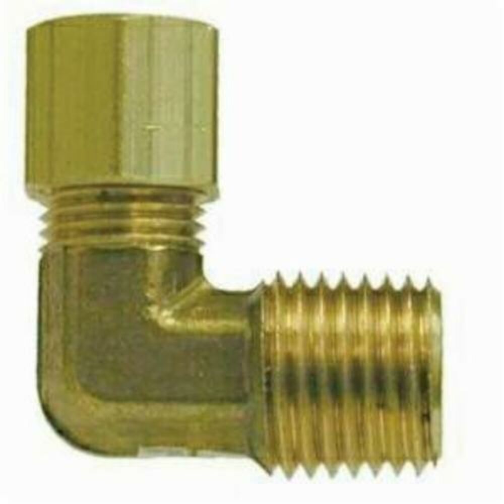 Tube-to-Pipe Elbow, 5/16x1/8 in, CompressionxMNPTF, CA377 Brass