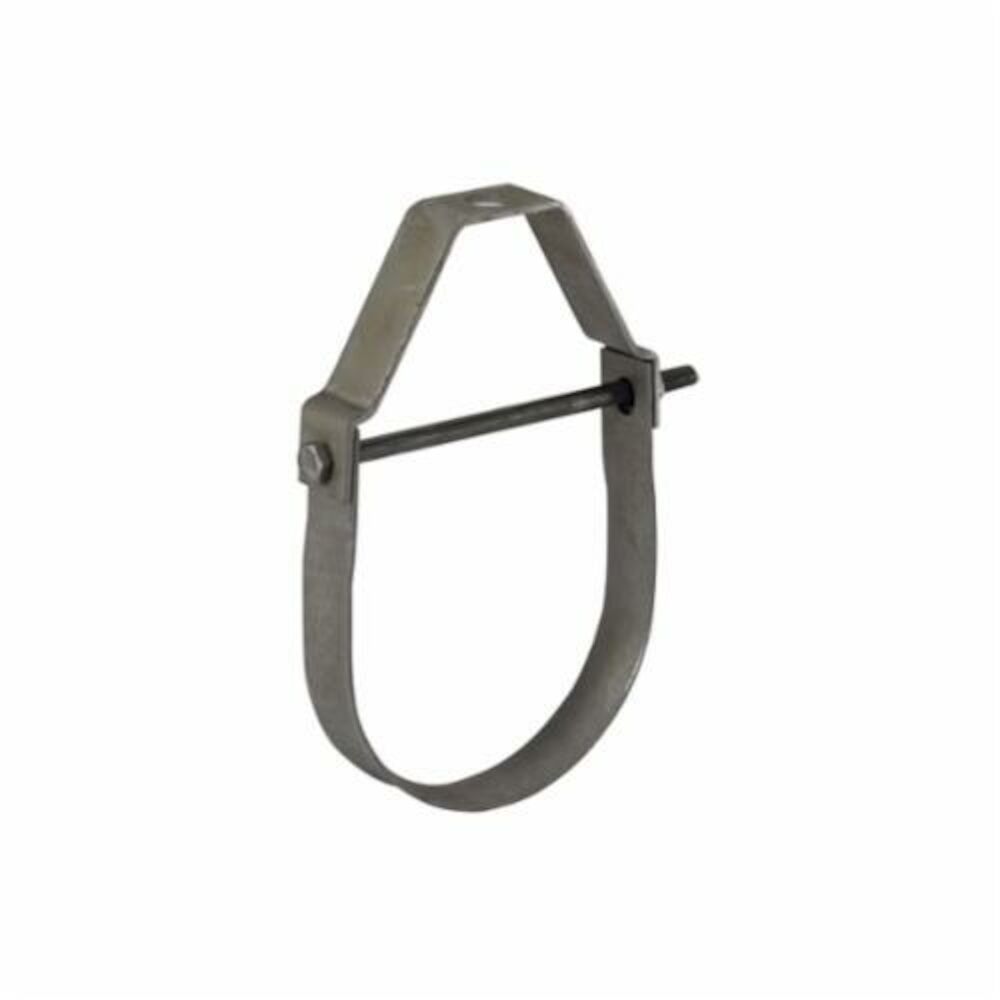 B-Line B3104-1-1/2PLN Light Duty Pipe Clevis Hanger With Switch, 1-1/2" Pipe, 3/8-16 Rod TPI, 250 lb Load, Steel, Plain