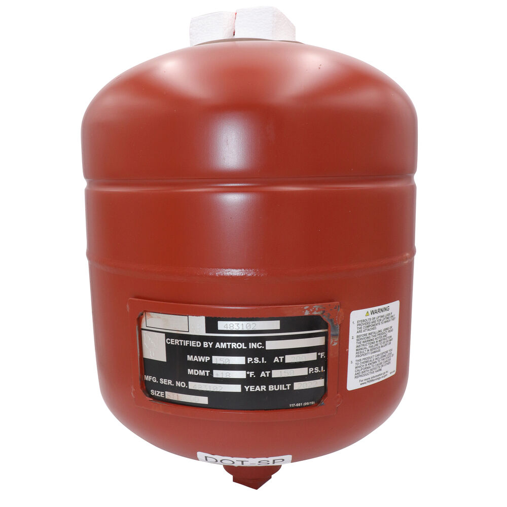 ST-12C-150 ST-C Diaphragm In-Line Thermal Expansion Tank, 6.4 gal Tank, 3.2 gal Acceptance