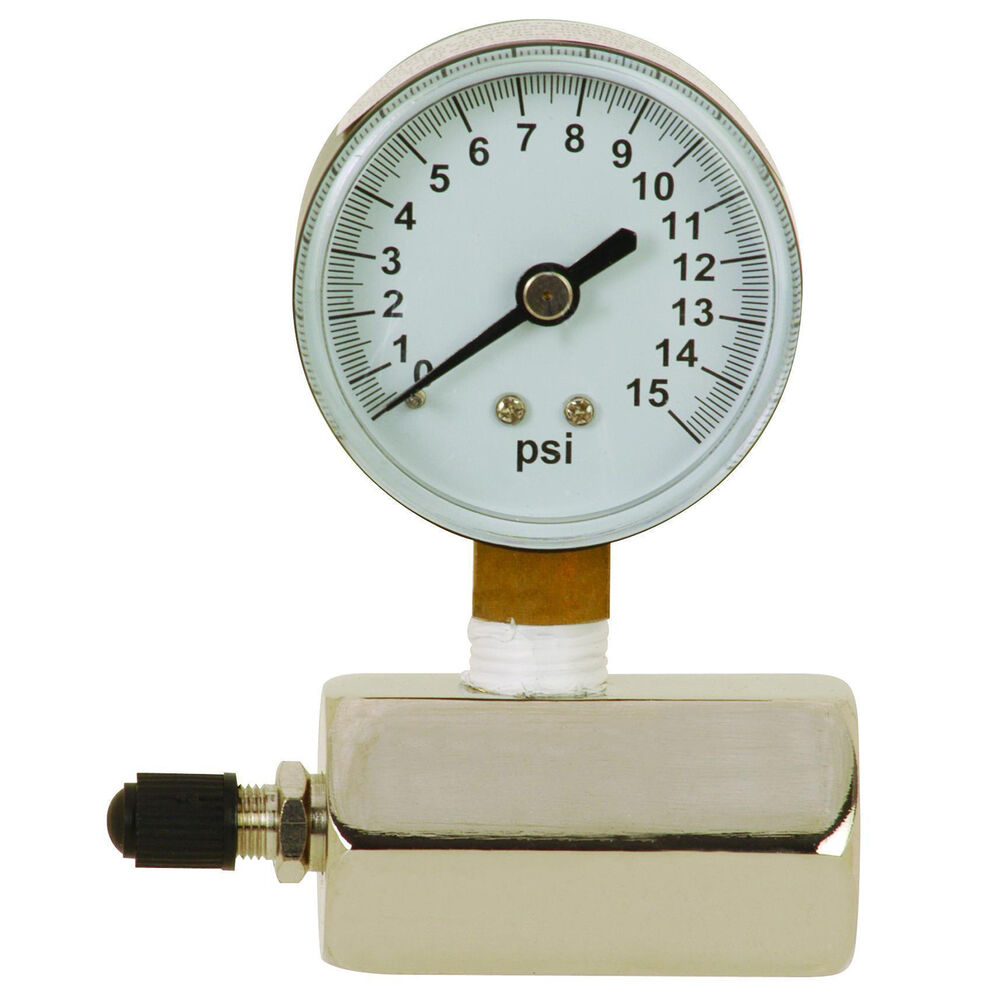 355-15PK1 335 Gas Test Manifold Gauge Assembly With Gas Test Fitting, 0 to 15 lb, 3/4" FNPT Connection, 2" Dial