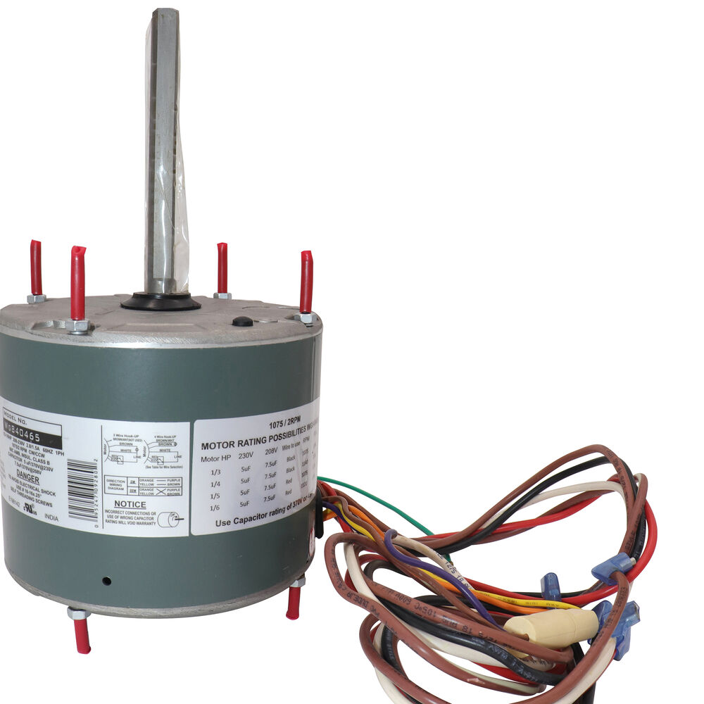 Wagner® WG840465 Multiple Horsepower 1/6-1/3hp 230V 1075/2 Rescue Condenser Fan Motor
