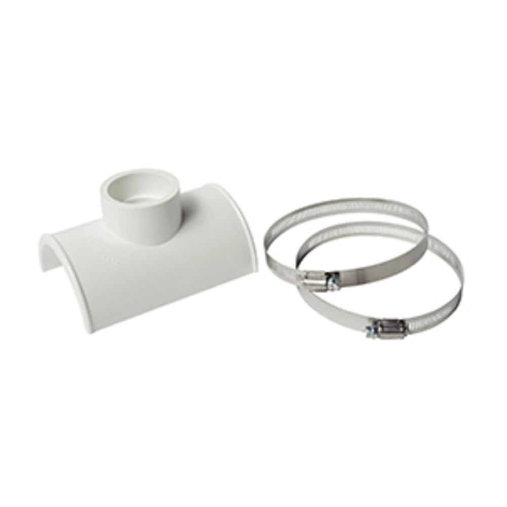 SmartSaddle™ 891-0312P DWV Saddle Tee Fitting, 1-1/2 Hubx2" Spigot, Stainless Steel