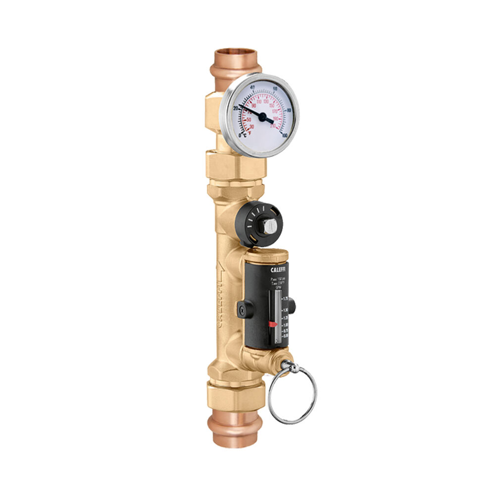 QuickSetter+™ 132537AFC Balancing Valve, 3/4 in, Press, 0.5 to 1.75 gpm, Brass Body