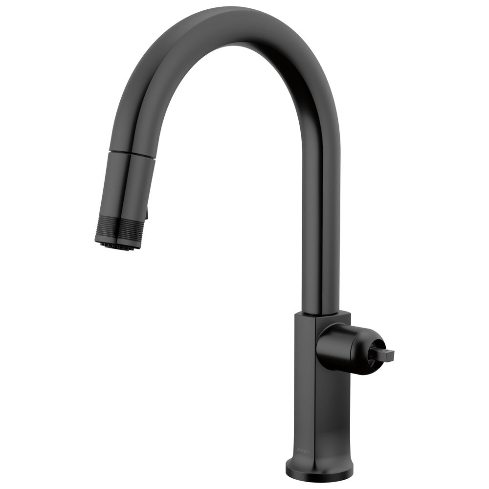 63006LF-BLLHP Brizo Kintsu® Pull-Down Kitchen Faucet with Arc Spout, Less Handle, Matte Black