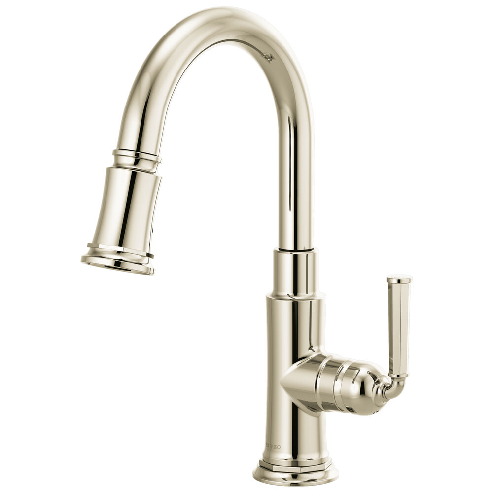 63974LF-PN Brizo Rook® Pull-Down Prep Kitchen Faucet, Polished Nickel