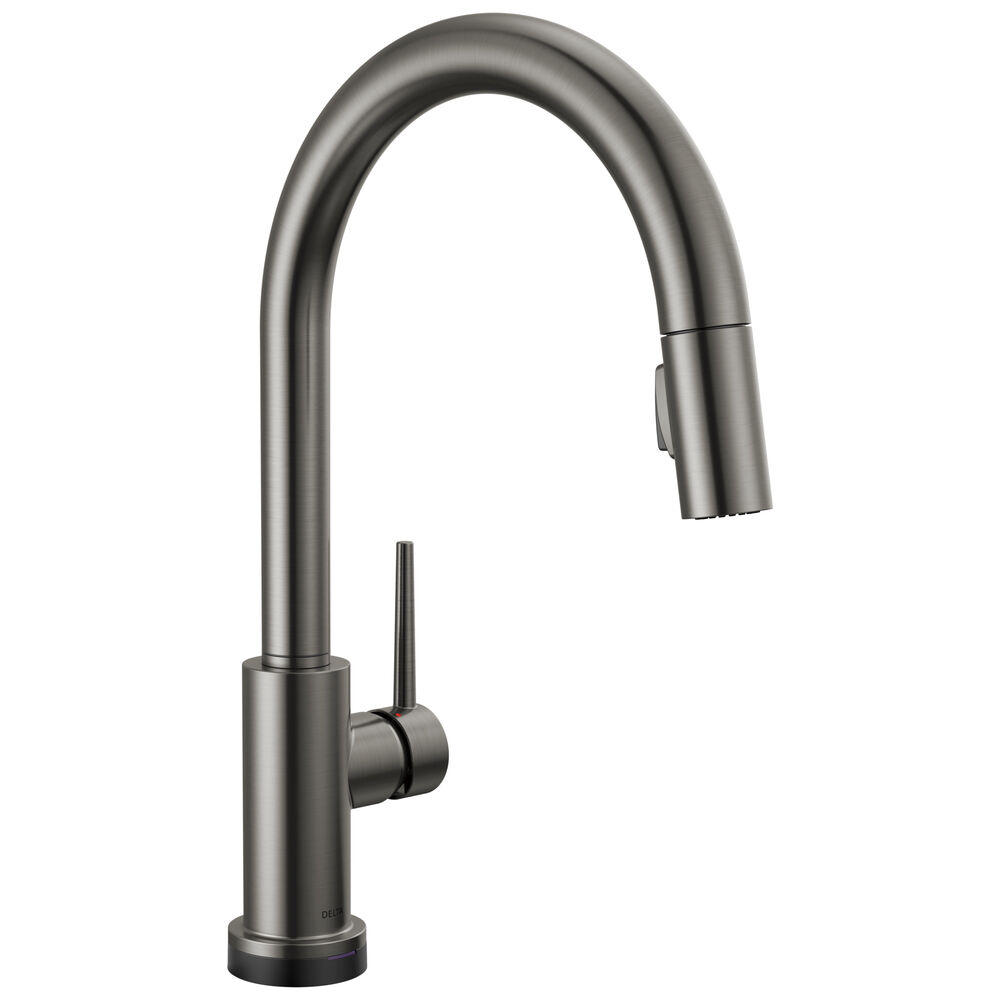 9159TLV-KS-DST Delta Trinsic® VoiceIQ® Pull-Down Kitchen Faucet with Touch2O® with Touchless Technology, Black Stainless