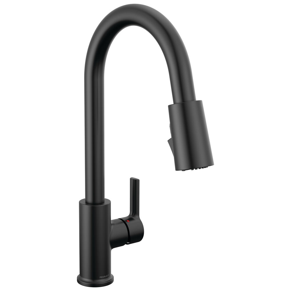 P7912LF-BL Peerless Flute™ Single Handle Pulldown Kitchen Faucet, Matte Black