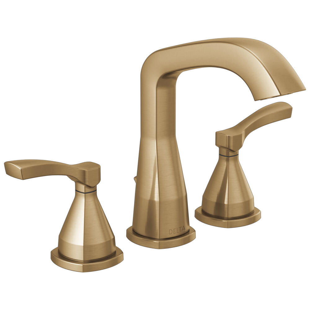 35776-CZ-PR-MPU-DST Delta Stryke® Two Handle Widespread Bathroom Faucet with Pop-Up Drain, Lumicoat® Champagne Bronze