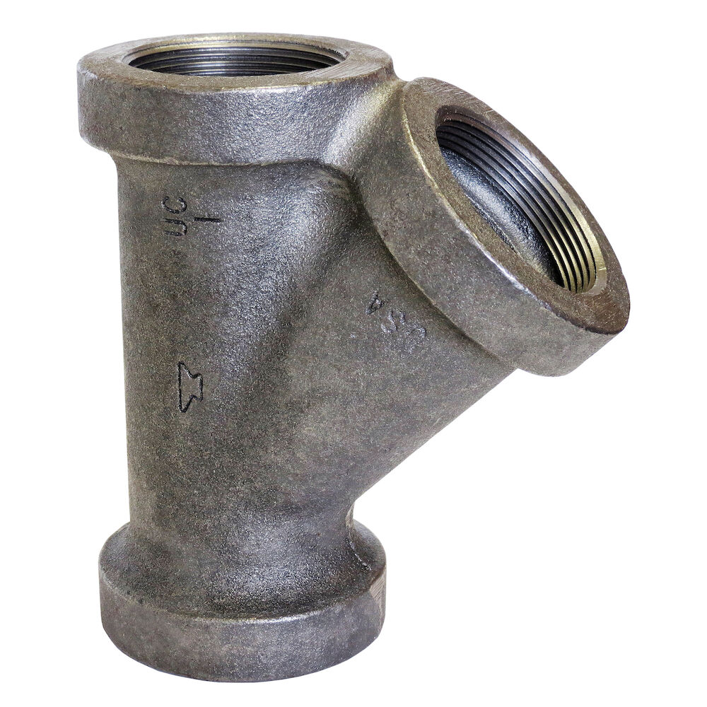 0302942107 Anvil® 1-1/2" Threaded Cast Iron Wye-Branch, 1/8 Bend,