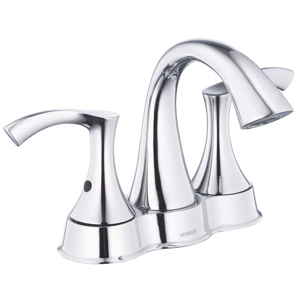D301122 Antioch® Centerset Lavatory Faucet, 2 Handles, 50/50 Touch-Down Pop-Up Drain, 1.2 gpm, Polished Chrome