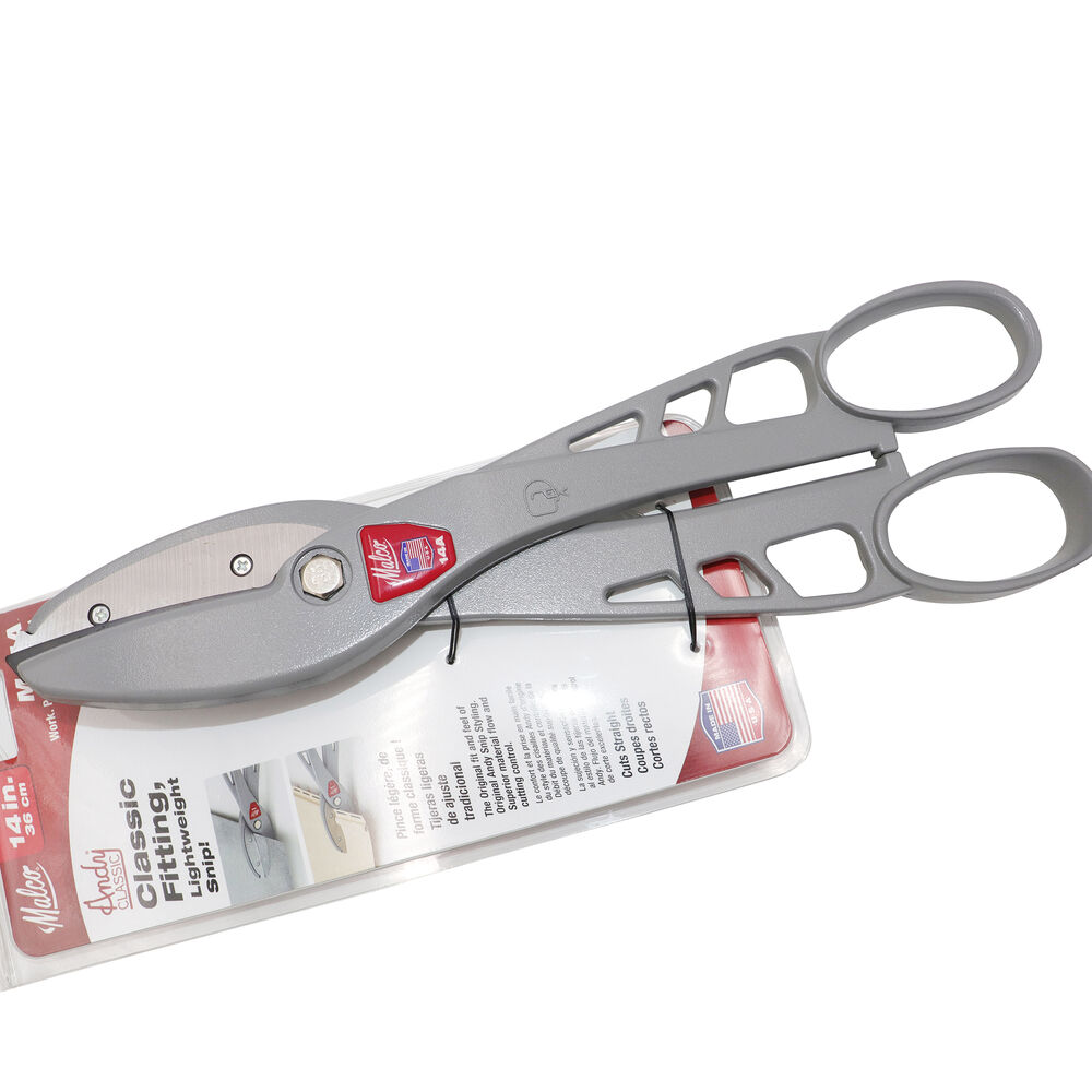 Malco® Andy Classic™ M14A Hand Snip, 0.055 to 0.024 in, 3-1/4" Length of Cut, Straight Snip, Metal Blade, Aluminum Handle