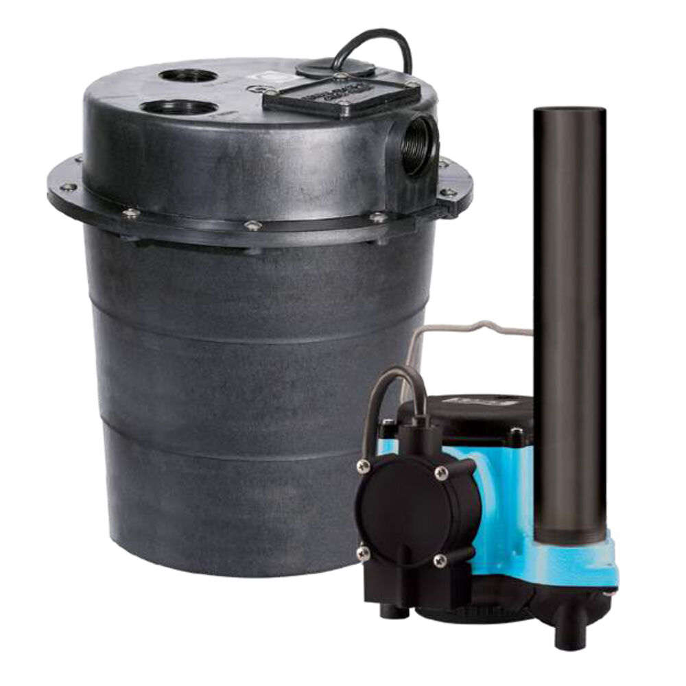Drainosaur® 506055 WRS-6 WRS Sump Pump, 46 gpm, 1-1/2" FNPT Inletx1-1/2" FNPT Outlet, 1/3 hp, Epoxy Coated Cast Iron