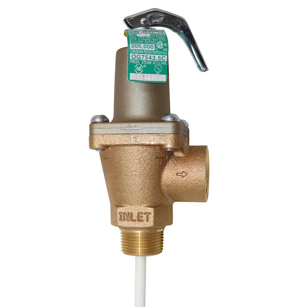 0158774 40 Series, 40XL-8-150210 Automatic Reseating Temperature/Pressure Relief Valve, Bronze Body