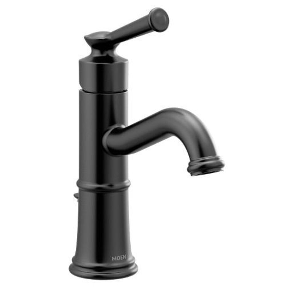 Moen® 6402BL High Arc Bathroom Faucet, 5.5" Spout, 1 Handle, Matte Black