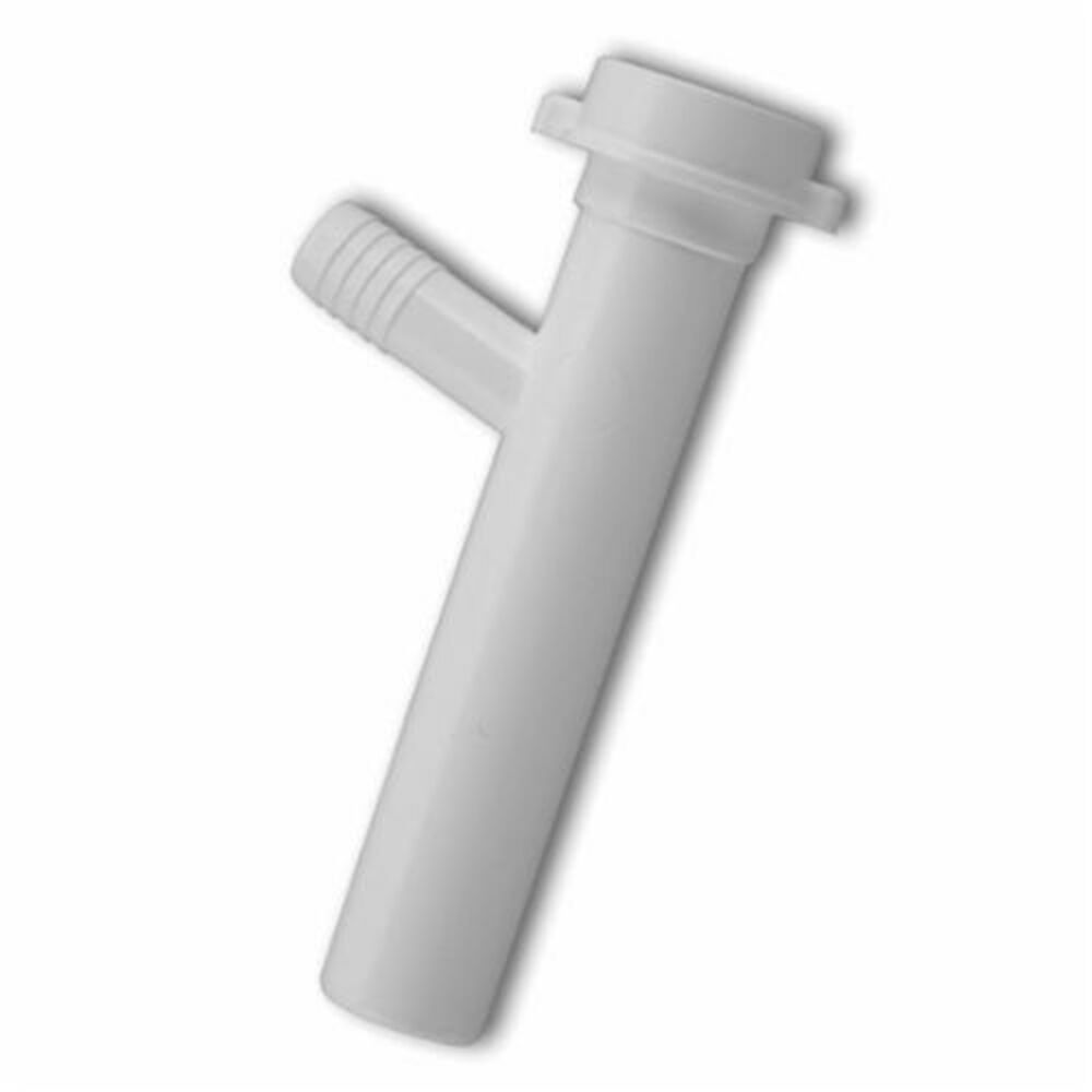 JB Products™ 917DS12PVC Branch Tailpiece With Spout, 1-1/2 in, 8" L, Slip Joint Connection, PVC, Domestic
