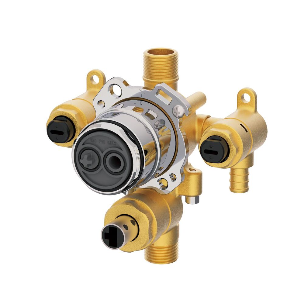 Gerber® G00GS554S Treysta® Tub & Shower Valve w/ Diverter- Vertical Inputs with Stops, Crimp Pex, Chrome