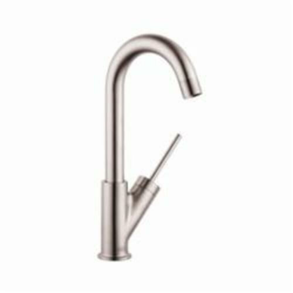AXOR 10826801 Starck Bar Kitchen Faucet, 1.5 gpm, Steel Optik, 1 Handle, Residential