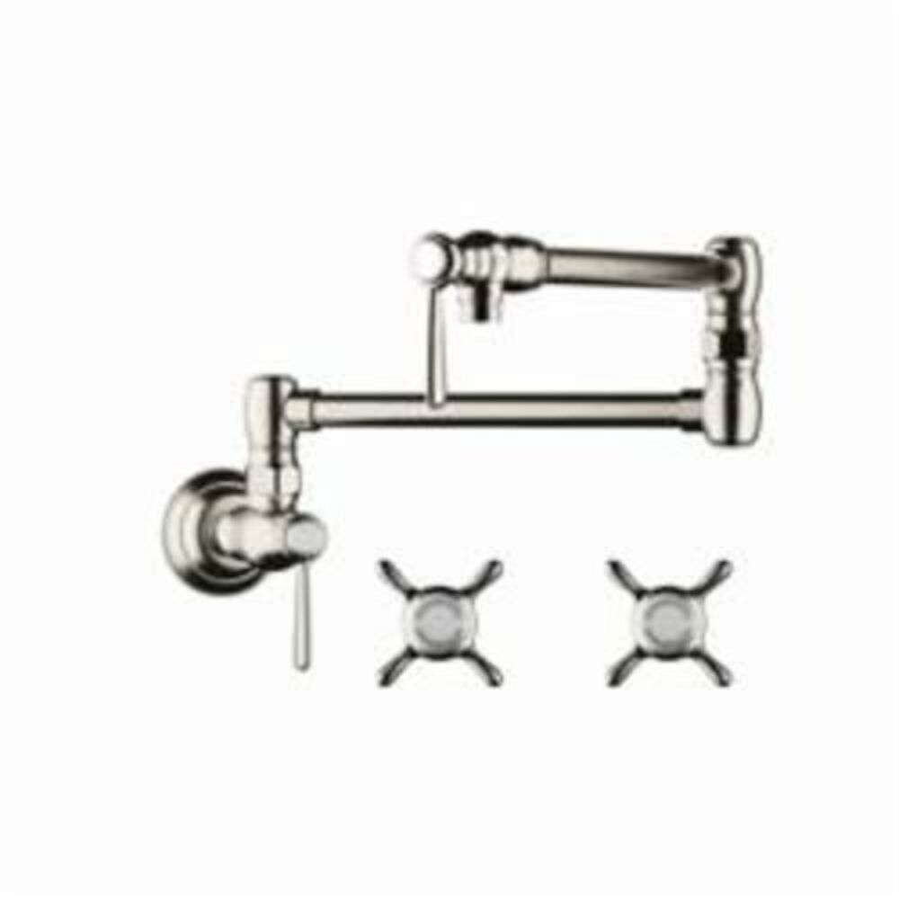 AXOR 16859831 Montreux Pot Filler, 2.5 gpm, Polished Nickel, 2 Handles, Commercial