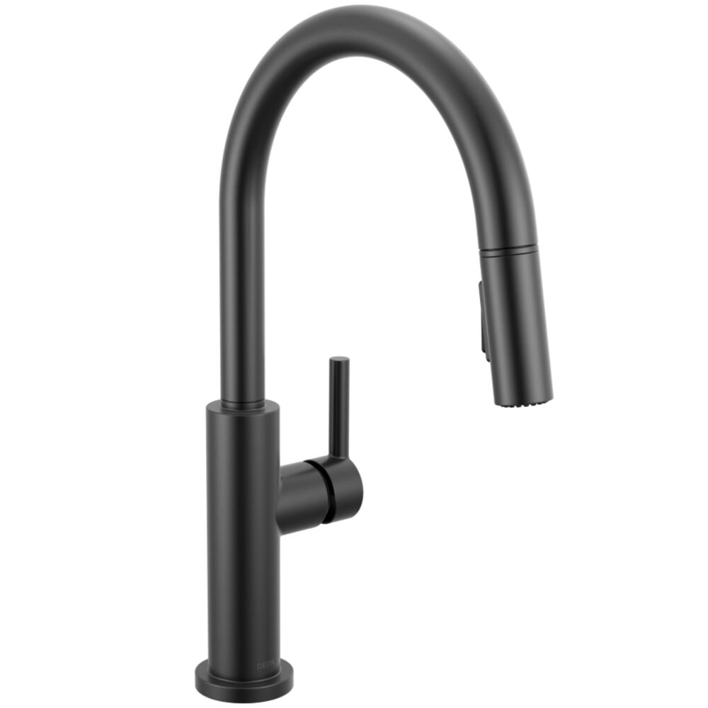 19867LF-BL Nicoli® Single Handle Rounded Pull-Down Kitchen Faucet, 1.8 gpm, Matte Black