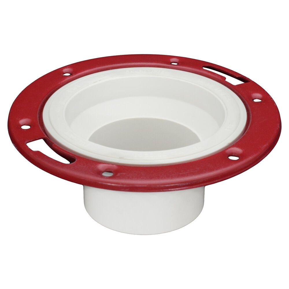 PVC 01812 Adjustable Closet Flange w/ Metal Ring, 4" ID x 3" OD, SCH 30