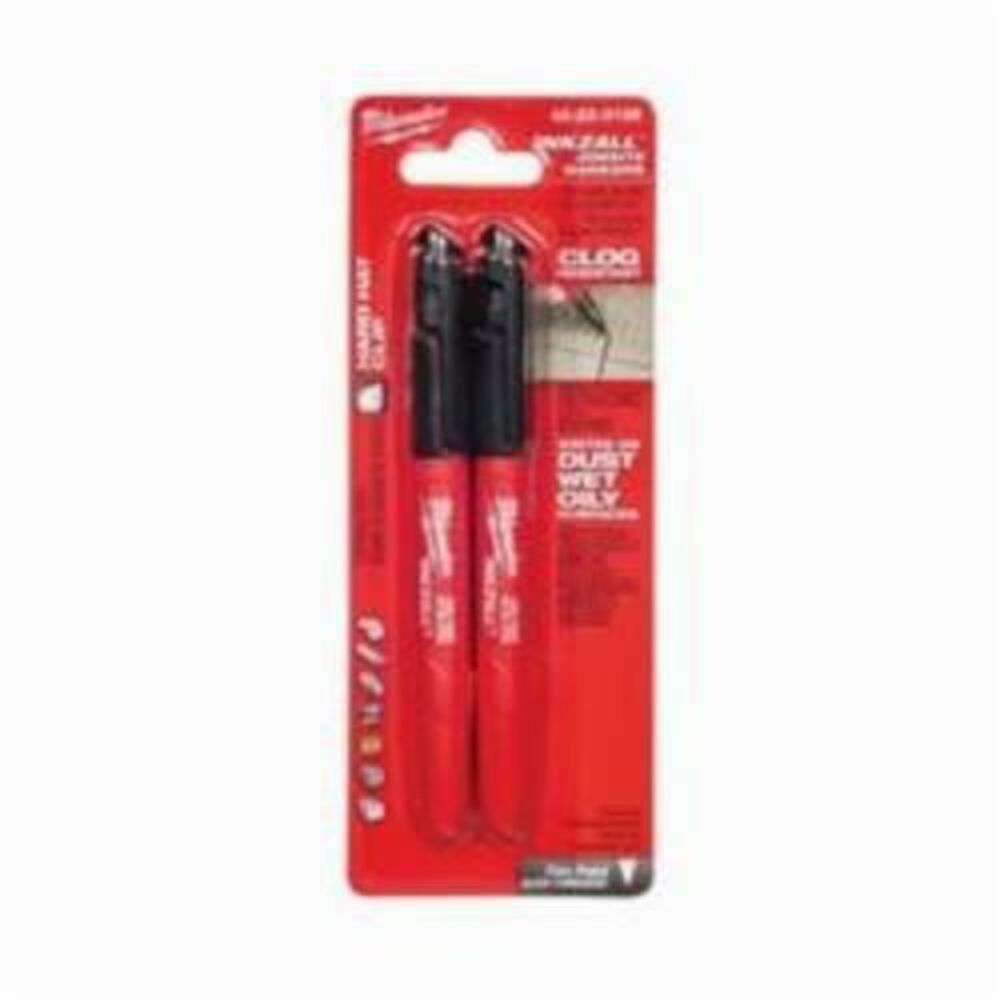 Milwaukee® Tool 48-22-3105 INKZALL™ Permanent Industrial Marker, Fine Line Tip, Acrylic, Black