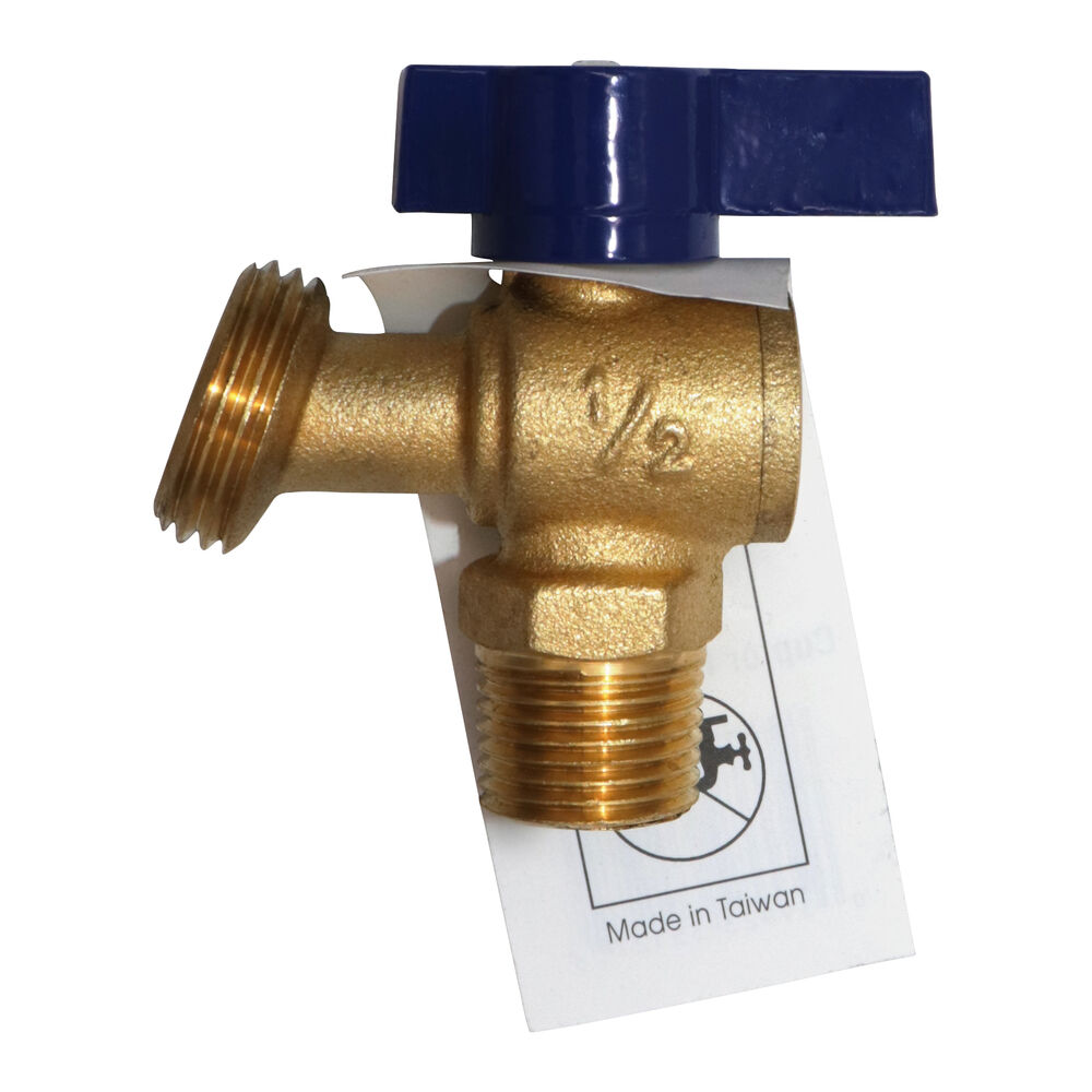 NIBCO® NB64MH6 QT74X Quarter-Turn Boiler Drain Valve, 1/2 in, Cup/MNPTxHose, 125 psi, Brass Body, Import