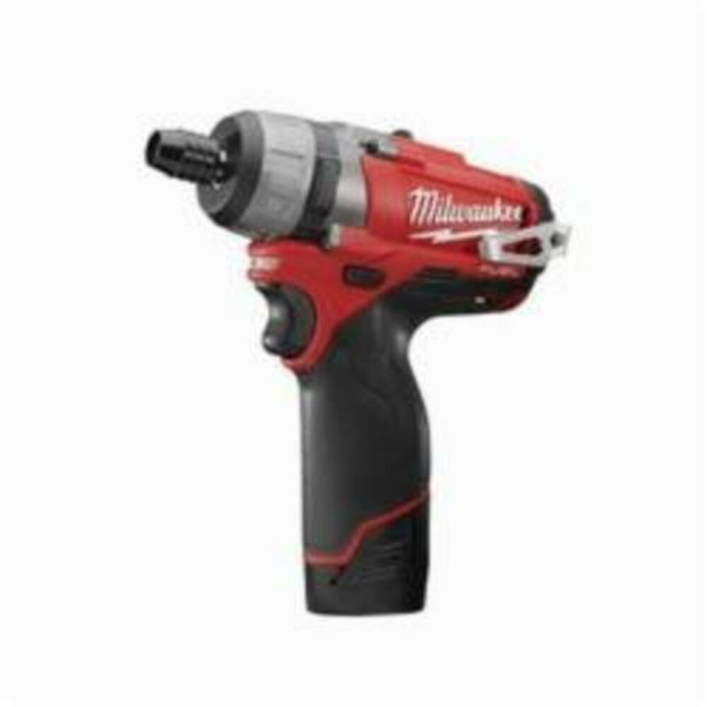 Milwaukee® Tool 2402-22 M12 FUEL™ 2-Speed Screwdriver Kit, 1/4" Chuck, 12 VDC, 350 in-lb, Lithium-Ion Battery