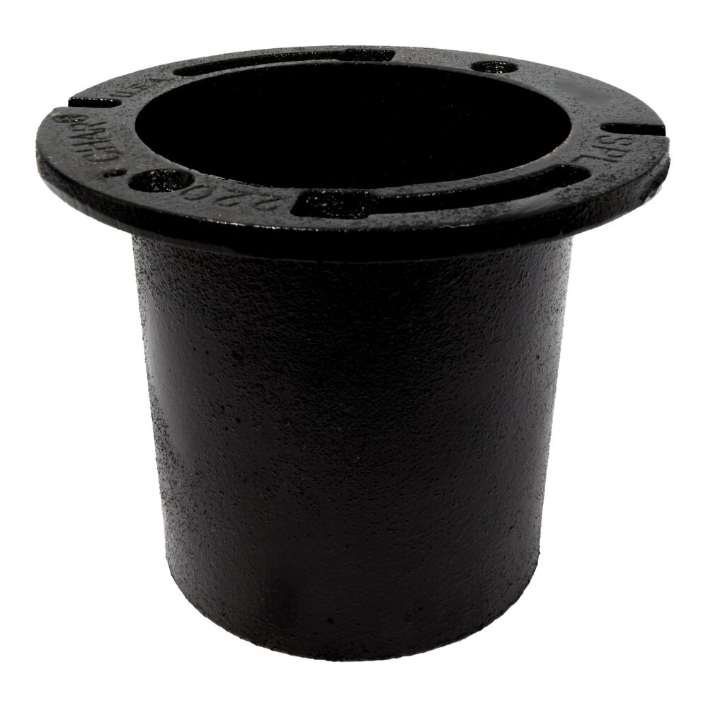 Charlotte SPL 00220 1800 4" ID x 7-3/16" OD Notched and Slotted Closet Flange, 5" L, Cast Iron, Domestic