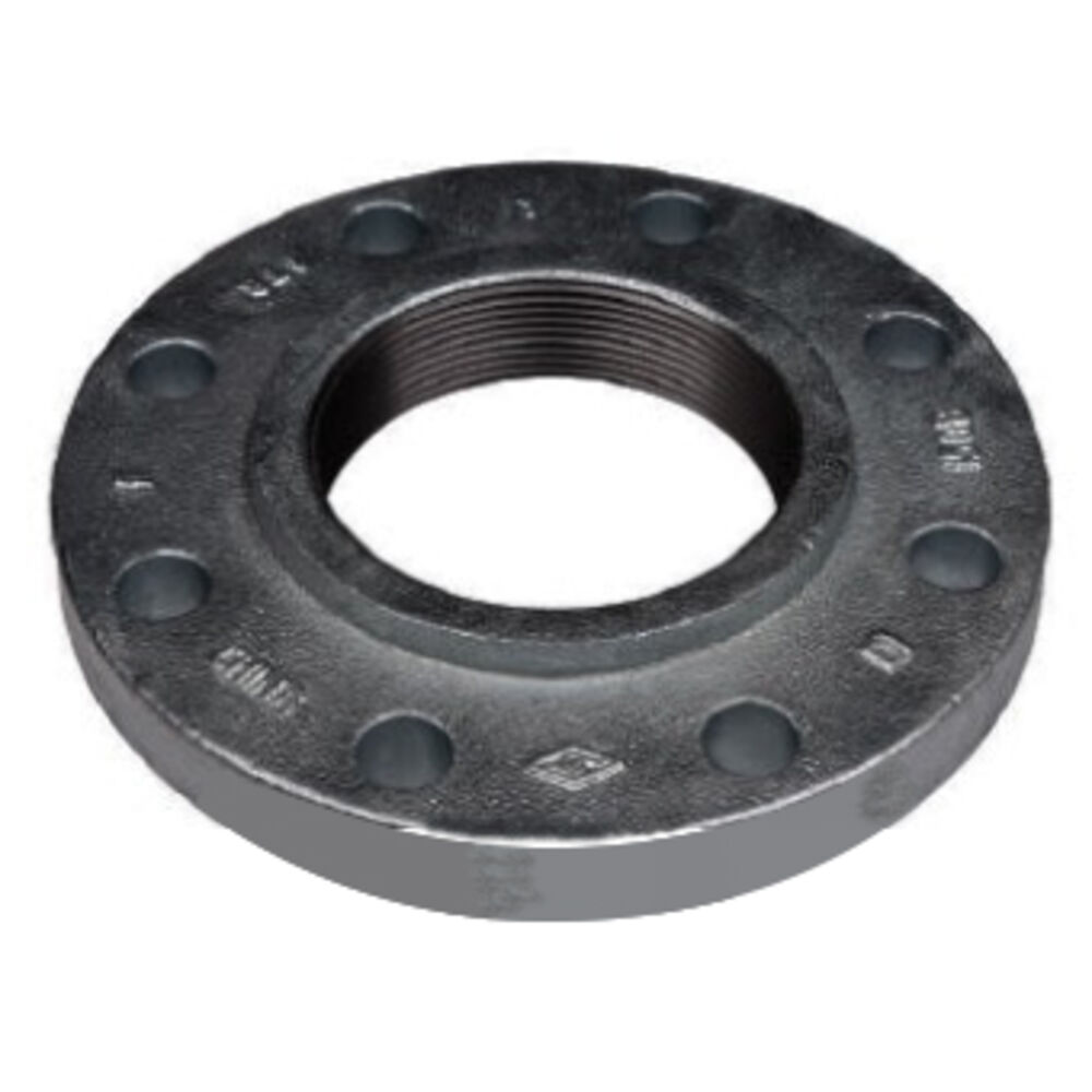 Anvil® 0308009208 FIG 1016 Reducing Companion Flange, 3" x 9" OD, Black Cast Iron, Threaded, 125 lb