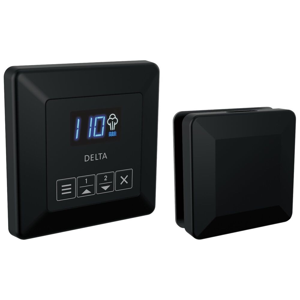DELTA® 5CH-250T-BL Square Steam Shower Control, Digital Display, Matte Black