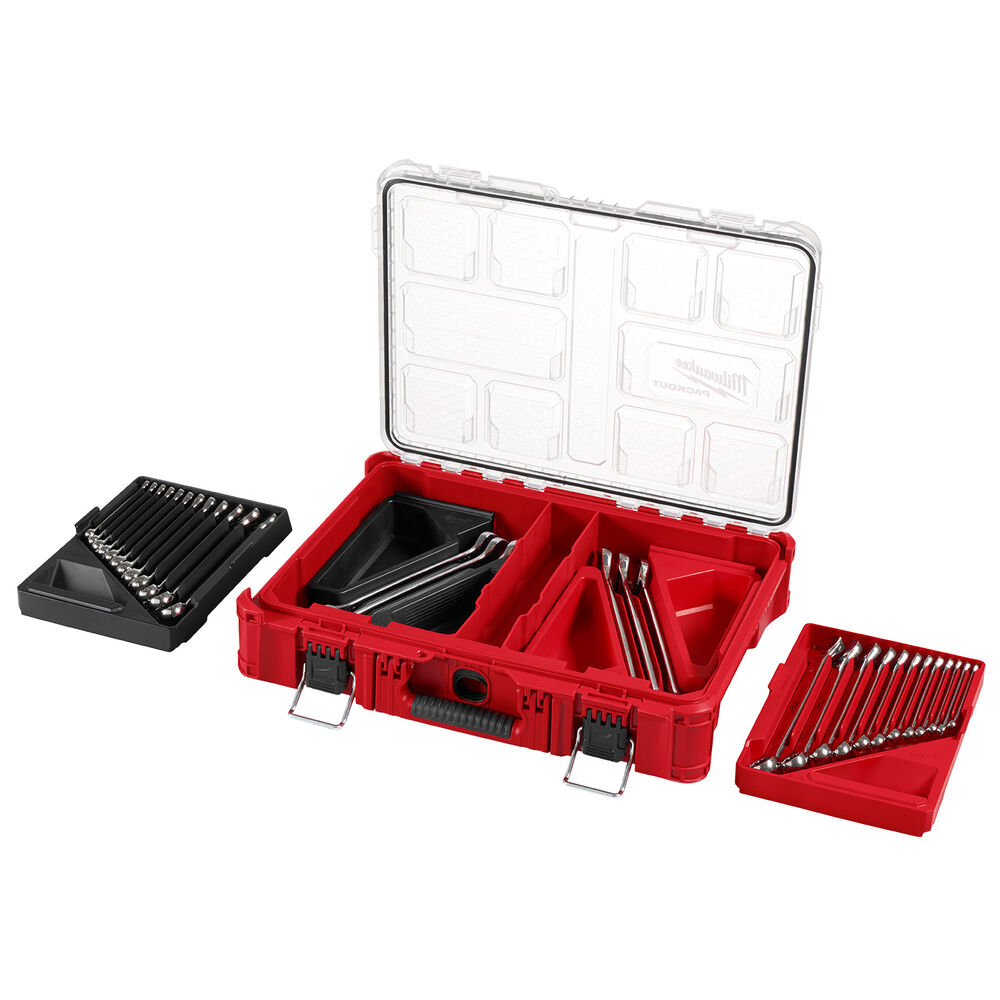 Milwaukee® Tool 48-22-9485 30-Piece Metric & SAE Combination Wrench Set with PACKOUT™ Organizer