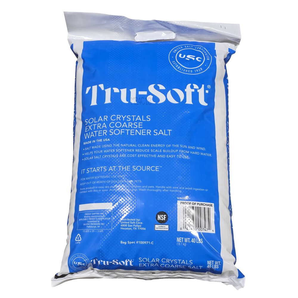 550335 Tru-Soft Solar Crystals Extra Course Water Softener Salt, 40 lb