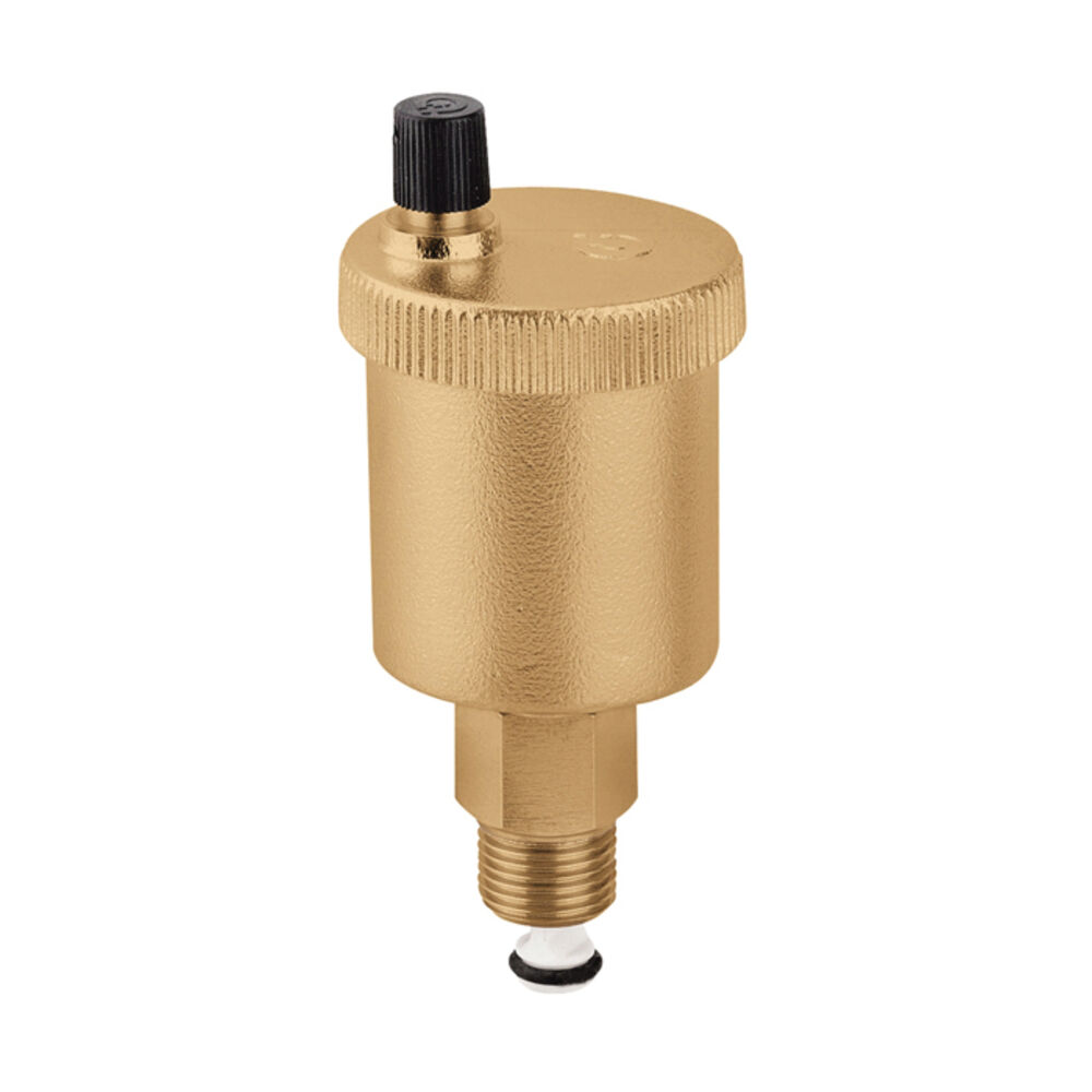 Caleffi MINICAL® 502115A Automatic Air Vent, 1/8" Nominal, MNPT Connection, 150 psi Max Working, 230 deg F, Brass