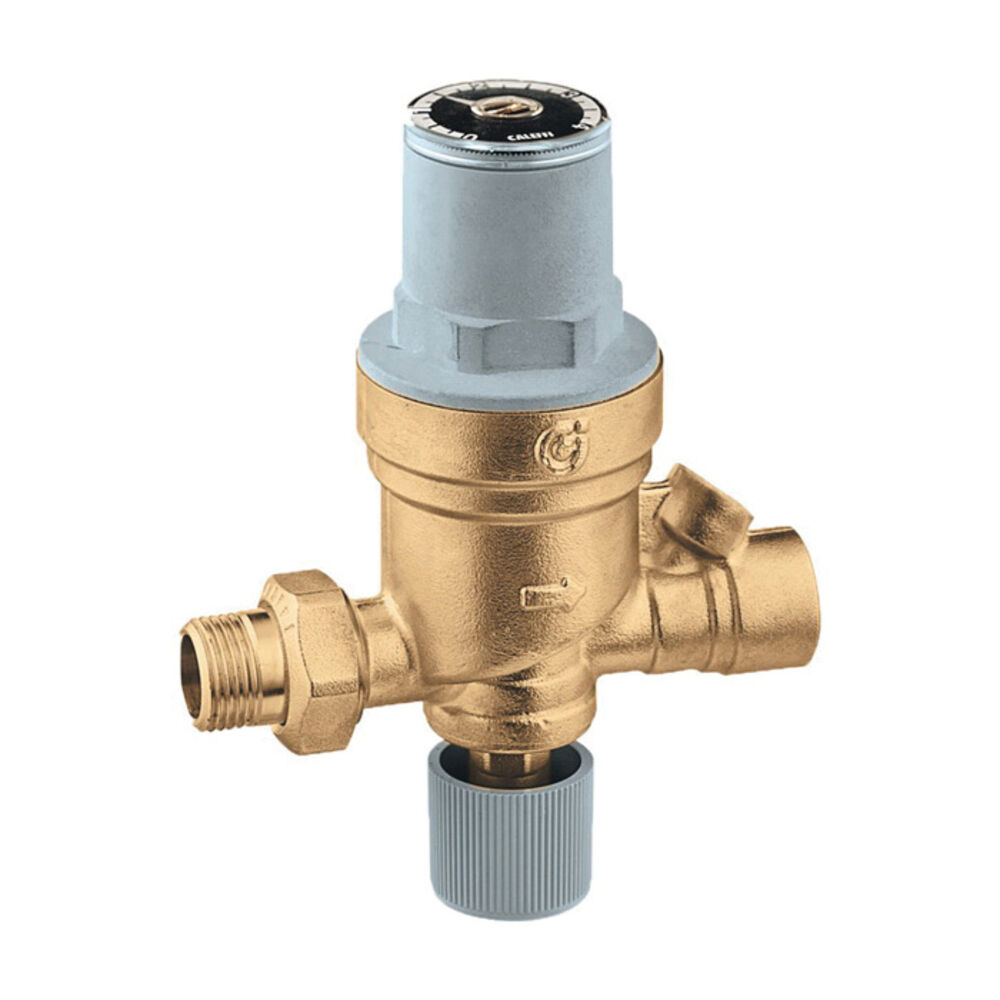 Caleffi AutoFill™ 553542A Pre-Adjustable Automatic Filling Valve, 1/2" Nominal, MNPT x FNPT End Style, 230 psi Pressure, Brass Body