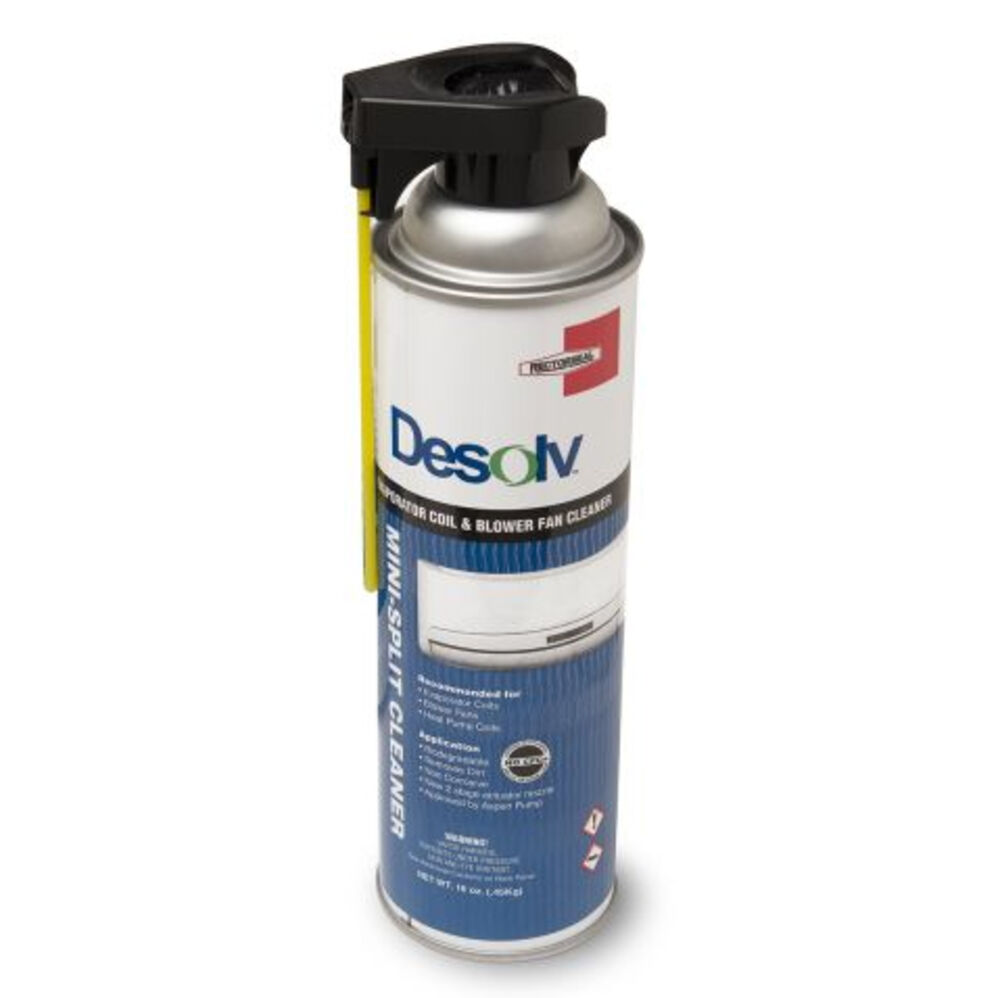 RectorSeal® Desolv™ 82561 Mini-Split Evaporator Coil and Blower Fan Cleaner, 16 oz Aerosol Can, Liquid, Clear, Mild