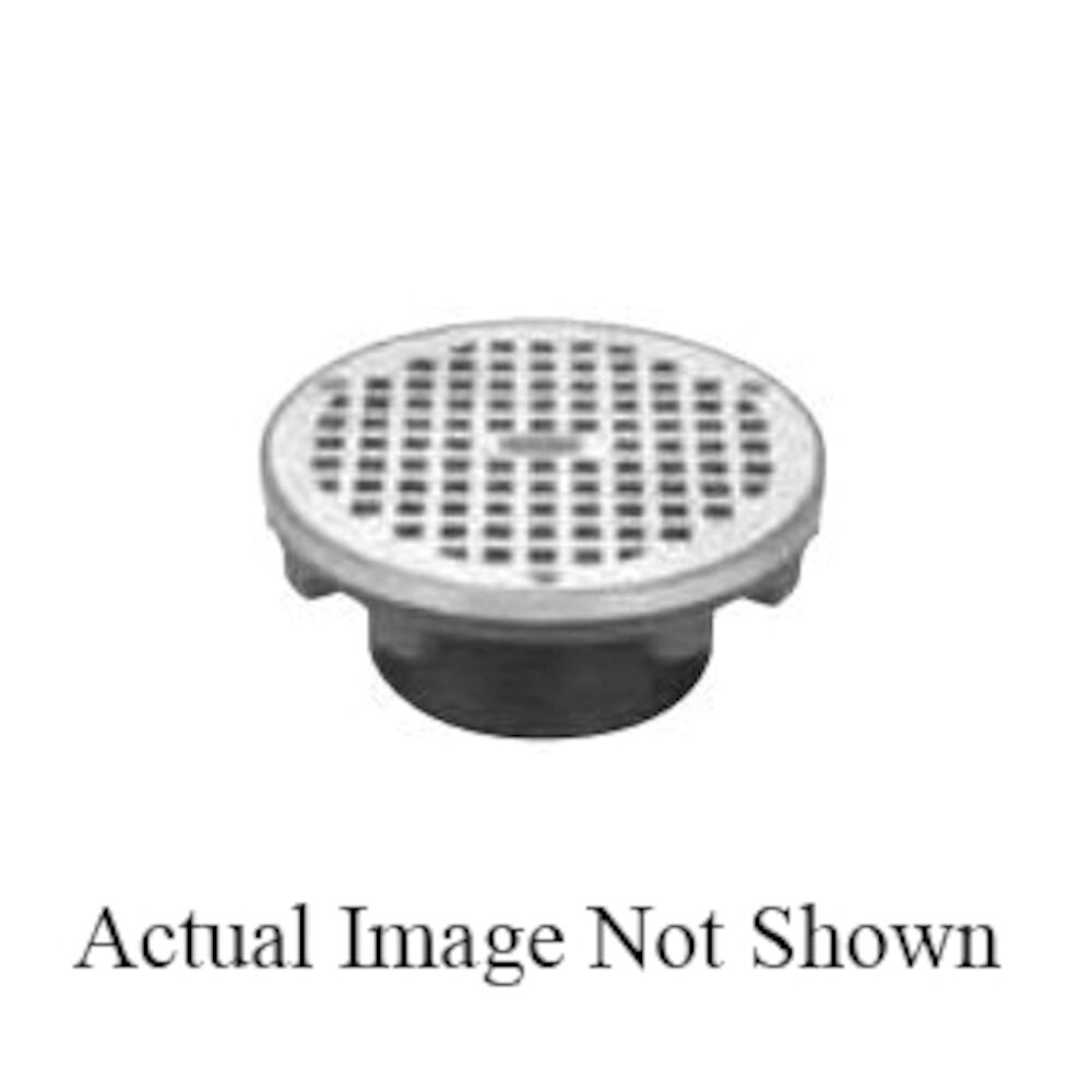 ZN400-5BZ Type BZ Light Duty Adjustable Leveling Strainer Top, 5-3/16" Dia, Round Pattern, 8 sq-in Open Area, 3-1/2-8 NPSM