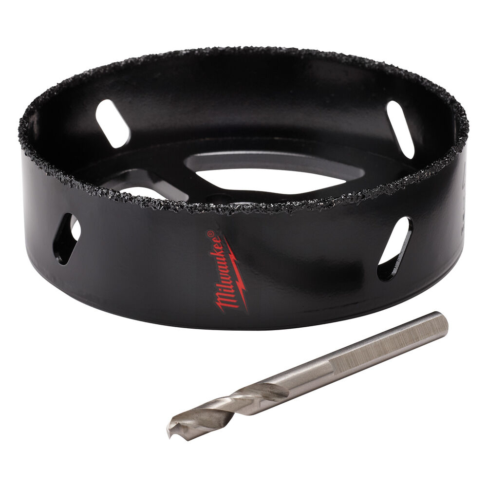 Milwaukee® Tool 49-56-0300P Continuous Grit Edge Recessed Lighting Hole Saw, 4-3/8" Dia, 1" D Cutting