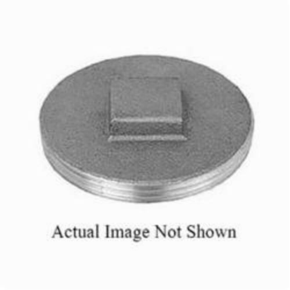 876-30 Raised Square Head Cleanout Flush Plug, Brass, Domestic