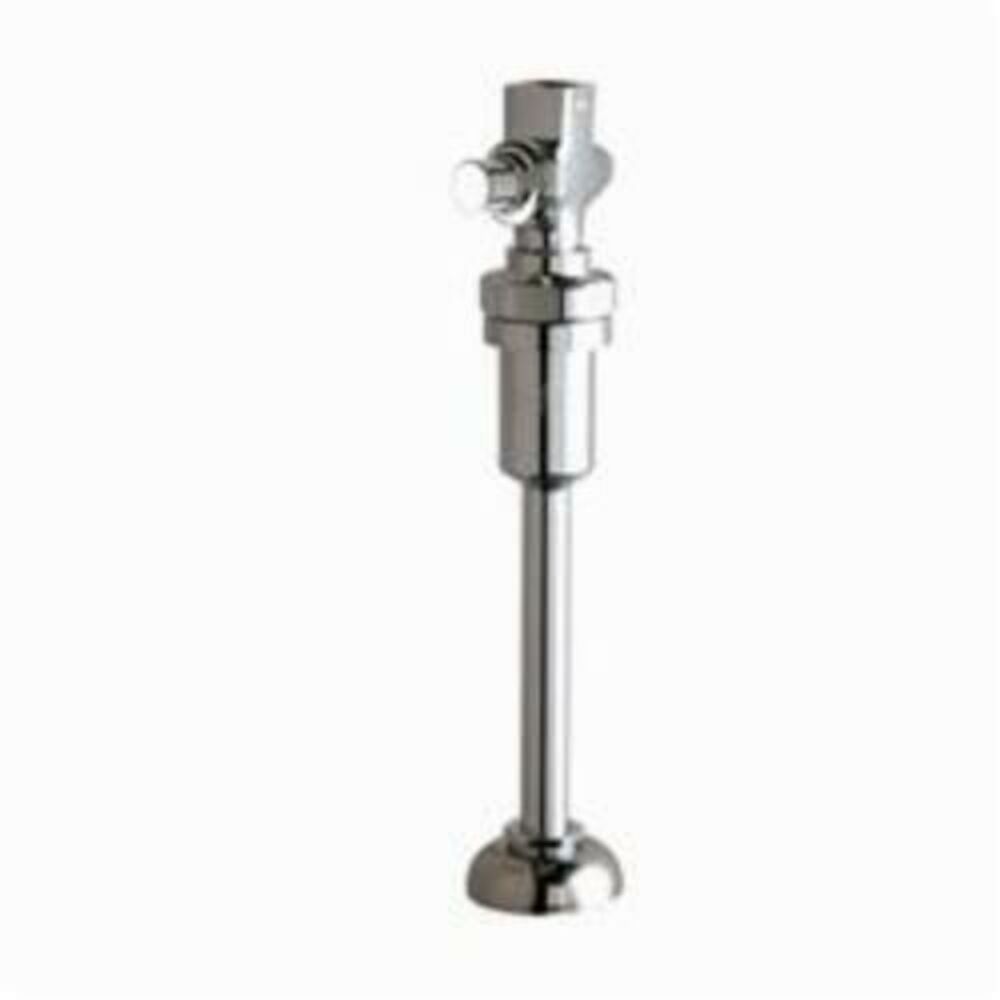 Chicago Faucet® 733-VBCP Straight Urinal Valve With Riser, 1/2" FNPT Inlet, 20 to 125 psi, Chrome Plated, Domestic